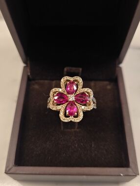 Le Vian 14k Gold Ruby & Diamond Ring